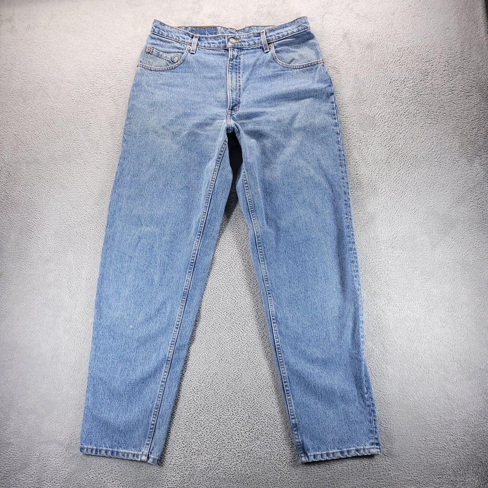 VTG Levis 560 Jeans Mens 36x34 Blue Relaxed Tapered Light Wash Made In USA 90s
